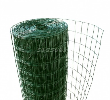 Рулонная сетка (1,20м; 50мм*75мм; 2,0мм) пвх покрытие 0,5мм зелёная, м пог. в Калининграде