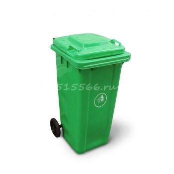 Бак для мусора (пластик., 120л) зеленый в Калининграде