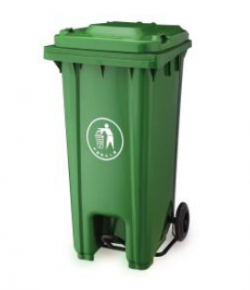 Бак для мусора (пластик., 240л) зеленый c педалью в Калининграде
