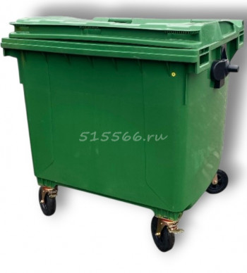 Бак для мусора (пластик., 1100л) зелёный в Калининграде