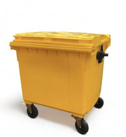 Бак для мусора (пластик., 1100л) жёлтый в Калининграде