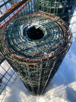 Рулонная сетка (1,20м; 50мм*75мм; 2,0мм) пвх покрытие 0,5мм зелёная, м пог. в Калининграде